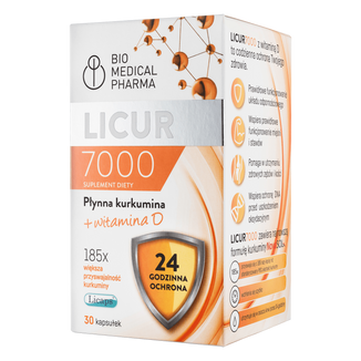 Licur 7000 + witamina D, 30 kapsułek KRÓTKA DATA - zdjęcie produktu