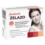 Feminovit Żelazo, 30 tabletek USZKODZONE OPAKOWANIE - miniaturka zdjęcia produktu