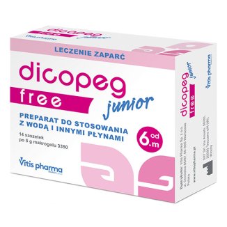 Dicopeg Junior Free, od 6 miesiąca, 5 g x 14 saszetek - zdjęcie produktu
