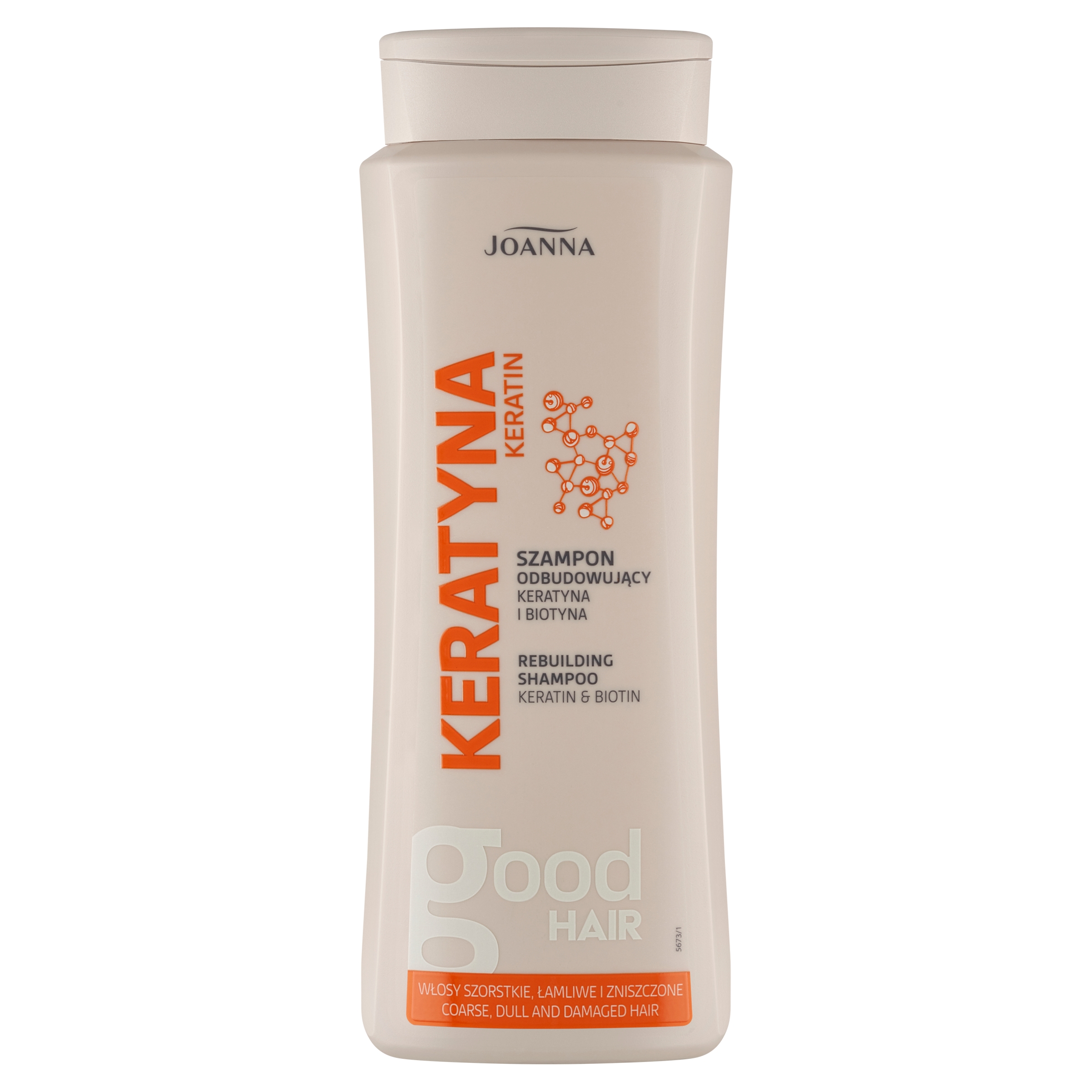 Nieznana Joanna Keratyna, odbudowujący szampon do włosów szorstkich, matowych, łamliwych i zniszczonych, 400 ml