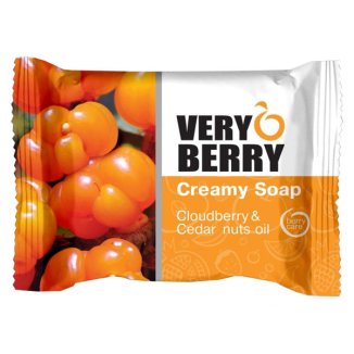 VERY BERRY, kremowe mydło, malina moroszka i olejek cedrowy, 100 g VERY BERRY, kremowe mydło, malina moroszka i olejek cedrowy, 100 g - zdjęcie produktu