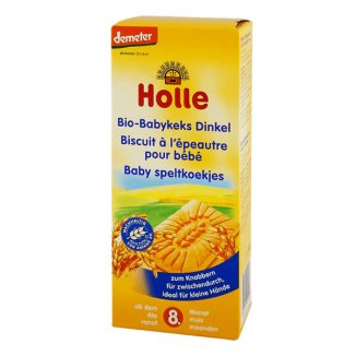 Holle, ciasteczka orkiszowe BIO dla niemowląt, po 8 miesiącu, 150 g KRÓTKA DATA - zdjęcie produktu
