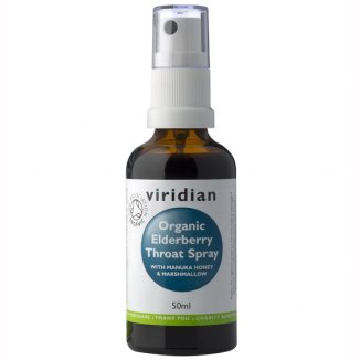 Viridian Organic Elderberry Throat Spray, 50 ml - zdjęcie produktu