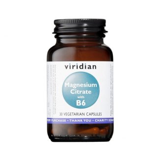 Viridian, Magnesium Citrate B6, 30 kapsułek - zdjęcie produktu