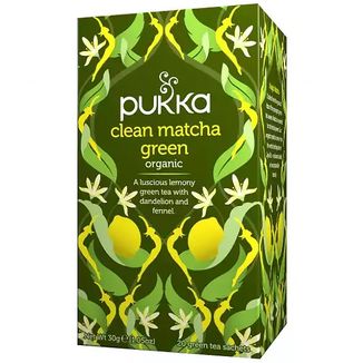 Pukka Clean Matcha Green Organic, herbata zielona z Matcha, 1,5 g x 20 saszetek - zdjęcie produktu
