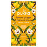Pukka Lemon Ginger & Manuka Honey Organic, herbatka owocowo-ziołowa, imbir i cytryna, aromatyzowana, 2 g x 20 saszetek - miniaturka zdjęcia produktu