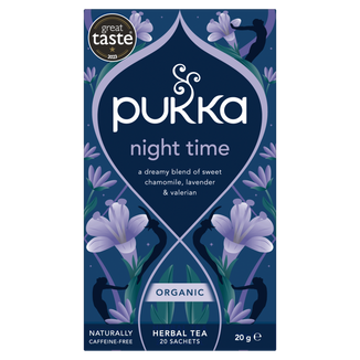 Pukka Night Time Organic, herbatka ziołowa z owsem lawendą i lipą, 1 g x 20 saszetek Pukka Night Time Organic, herbatka ziołowa z owsem lawendą i lipą, 1 g x 20 saszetek - zdjęcie produktu