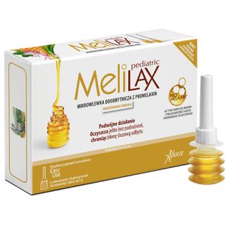 Melilax Pediatric, mikrowlewka doodbytnicza z promelaxin dla dzieci i niemowląt, 5 g x 6 mikrowlewek - zdjęcie produktu