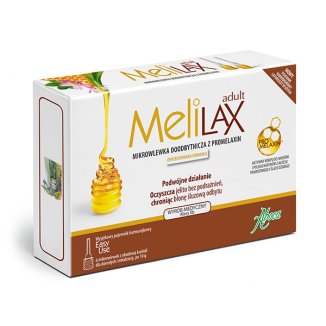 Melilax Adult, mikrowlewka doodbytnicza z promelaxin dla dorosłych i młodzieży, 10 g x 6 mikrowlewek USZKODZONE OPAKOWANIE - zdjęcie produktu