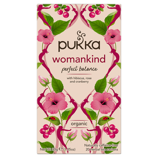 Pukka Womankind Organic, herbatka owocowo-ziołowa, żurawina i róża, aromatyzowana, 1,5 g x 20 saszetek - zdjęcie produktu