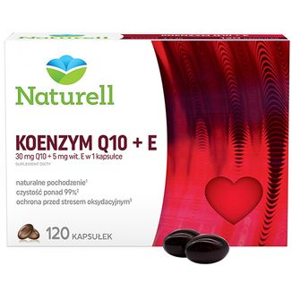 Naturell Koenzym Q10 + E, 120 kapsułek USZKODZONE OPAKOWANIE - zdjęcie produktu