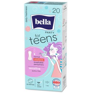 Bella Panty for Teens, wkładki higieniczne, Sensitive, 20 sztuk - zdjęcie produktu