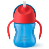 Avent, kubek ze słomką i uchwytami, niebieski, SCF796/01, od 9 miesiąca, 200 ml - miniaturka zdjęcia produktu