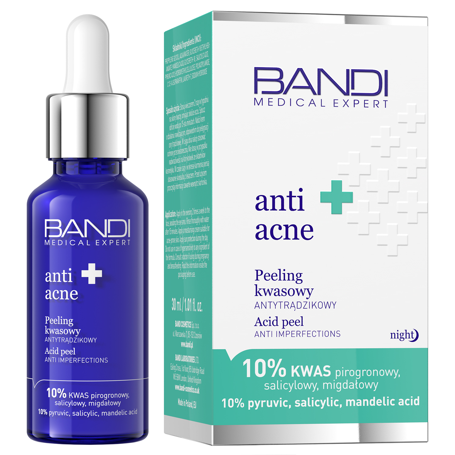 Nieznana Bandi Anti Acne, peeling kwasowy antytrądzikowy, 30 ml