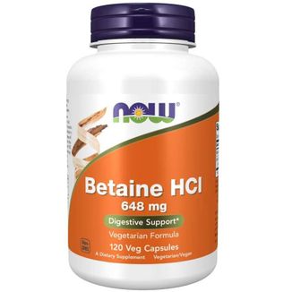 Now Foods Betaine HCl 648 mg, 120 kapsułek wegetariańskich - zdjęcie produktu