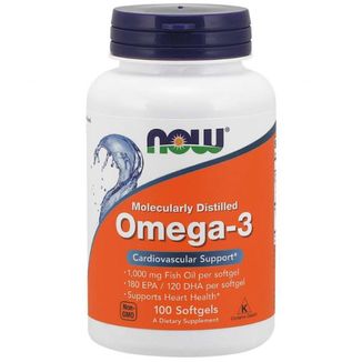 Now Foods Omega-3 1000 mg, 200 kapsułek USZKODZONE OPAKOWANIE - zdjęcie produktu