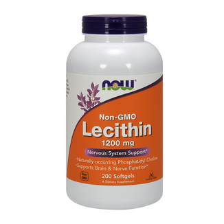 Now Foods Non-GMO Lecithin 1200 mg, lecytyna, 200 kapsułek - zdjęcie produktu