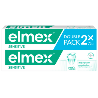 Elmex Sensitive, pasta do zębów z aminofluorkiem, 2 x 75 ml - zdjęcie produktu