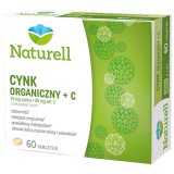 Naturell Cynk Organiczny + C, 60 tabletek  - miniaturka zdjęcia produktu