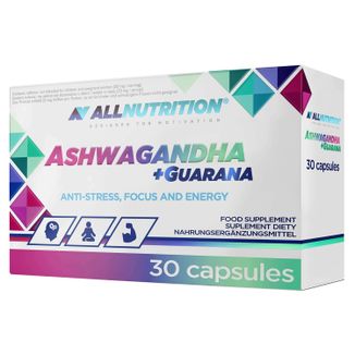 Allnutrition Ashwagandha + Guarana, 30 kapsułek - zdjęcie produktu