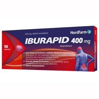 Iburapid 400 mg, 10 tabletek powlekanych USZKODZONE OPAKOWANIE - zdjęcie produktu