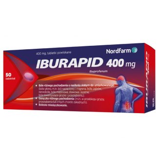 Iburapid 400 mg, 50 tabletek powlekanych USZKODZONE OPAKOWANIE - zdjęcie produktu