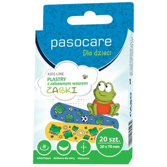 Pasocare Kids Line, plastry dla dzieci, Żabki, 20 sztuk - zdjęcie produktu