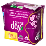 Gentle Day, wkładki ekologiczne do codziennego stosowania z paskiem anioniowym, rozmiar 1, na dzień, 15 sztuk - miniaturka zdjęcia produktu
