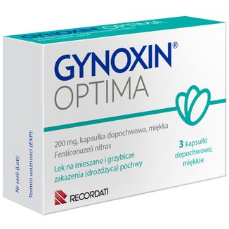 Gynoxin Optima 200 mg, 3 kapsułki dopochwowe miękkie Gynoxin Optima 200 mg, 3 kapsułki dopochwowe miękkie - zdjęcie produktu