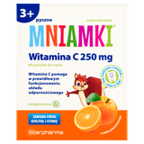 Mniamki Witamina C 250 mg, powyżej 3 roku, smak pomarańczowy, 60 pastylek do ssania - miniaturka zdjęcia produktu