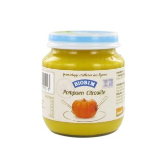 Biobim Obiadek warzywny ekologiczny Bio, puree z dyni, po 4 miesiącu, 125 g - zdjęcie produktu