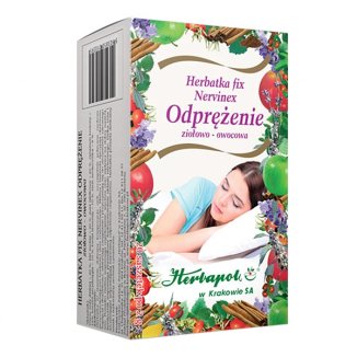 Herbatka fix, Nervinex odprężenie, ziołowo-owocowa, 20 saszetek - zdjęcie produktu