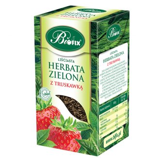 Bi Fix, Zielona z truskawką, herbata liściasta, 100 g - zdjęcie produktu
