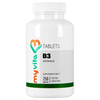 MyVita Witamina B3, niacyna 50 mg, 250 tabletek - zdjęcie produktu