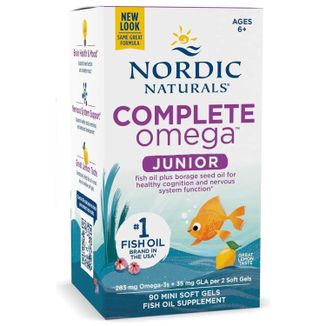 Nordic Naturals Complete Omega Junior, dla dzieci 6-12 lat, smak cytrynowy, 90 kapsułek KRÓTKA DATA - zdjęcie produktu