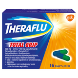 Theraflu Total Grip 500 mg + 6,1 mg + 100 mg, 16 kapsułek - miniaturka zdjęcia produktu
