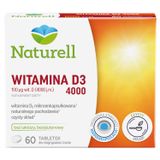 Naturell Witamina D3 4000, 60 tabletek do rozgryzania i żucia - miniaturka zdjęcia produktu