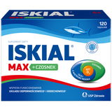Iskial Max + Czosnek, dla dzieci powyżej 6 lat i dorosłych, 120 kapsułek - miniaturka zdjęcia produktu