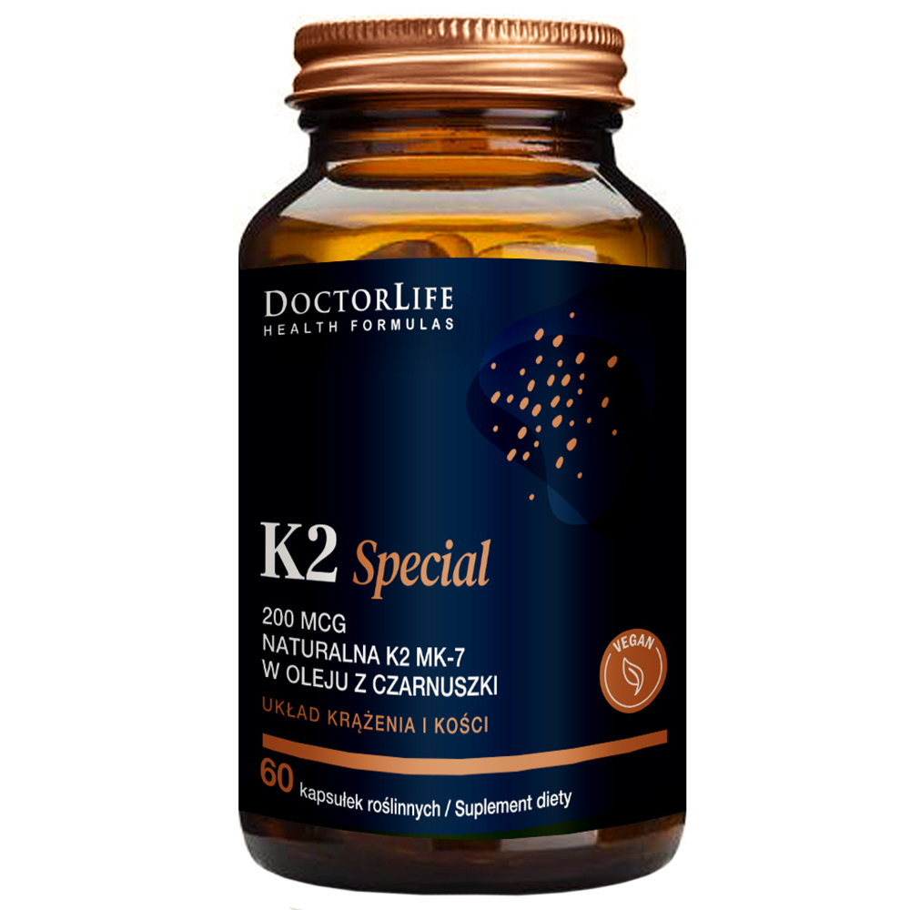 Nieznana Doctor Life K2 Special, witamina K 170 µg w oleju z czarnuszki, 60 kapsułek