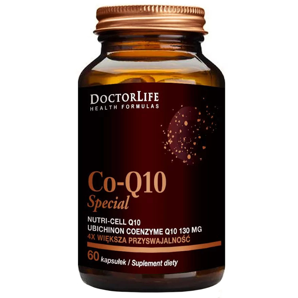 Nieznana Doctor Life Co-Q10 Special, koenzym Q10 130 mg w oleju kokosowym, 60 kapsułek