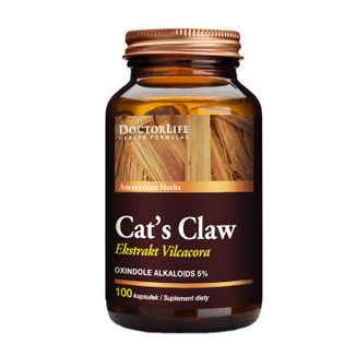 Doctor Life Cat’s Claw Extract Amazonian Herbs, koci pazur, 100 kapsułek - zdjęcie produktu