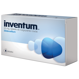 Inventum 25 mg, 4 tabletki do rozgryzania i żucia - zdjęcie produktu