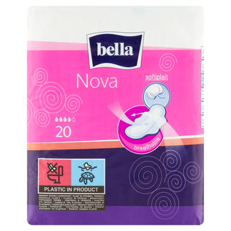 Bella Nova, podpaski higieniczne Softiplait ze skrzydełkami, 20 sztuk - zdjęcie produktu