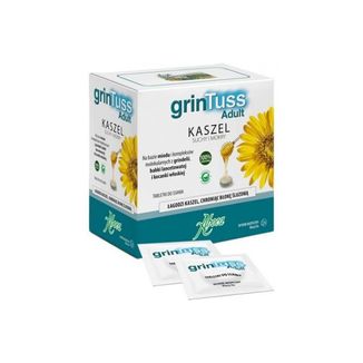 GrinTuss Adult, kaszel suchy i mokry, 20 tabletek do ssania USZKODZONE OPAKOWANIE - zdjęcie produktu