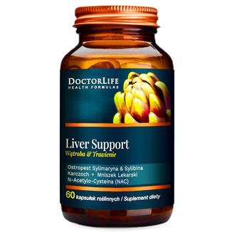 Doctor Life Liver Support, 60 kapsułek roślinnych - zdjęcie produktu