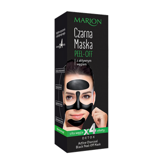 Marion Peel Off, maska czarna do twarzy peel-off z aktywnym węglem, 25 g - zdjęcie produktu