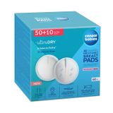 Canpol Babies, wkładki laktacyjne 3D z przylepcem, białe, 50 sztuk + 10 sztuk gratis - miniaturka zdjęcia produktu