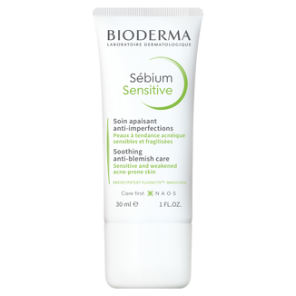 Bioderma Sebium Sensitive, łagodzący krem wspomagający leczenie skóry trądzikowej, 30 ml - zdjęcie produktu