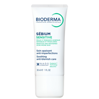 Bioderma Sebium Sensitive, łagodzący krem wspomagający leczenie skóry trądzikowej, 30 ml - zdjęcie produktu