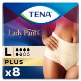 Tena Lady Pants Creme, majtki chłonne, rozmiar L, 95-130 cm, Plus, 8 sztuk - miniaturka zdjęcia produktu